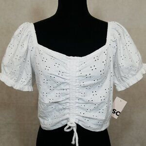 New with Tag So Brand Dye-Cut ‎ Womens Junior Top Size XX-Large White